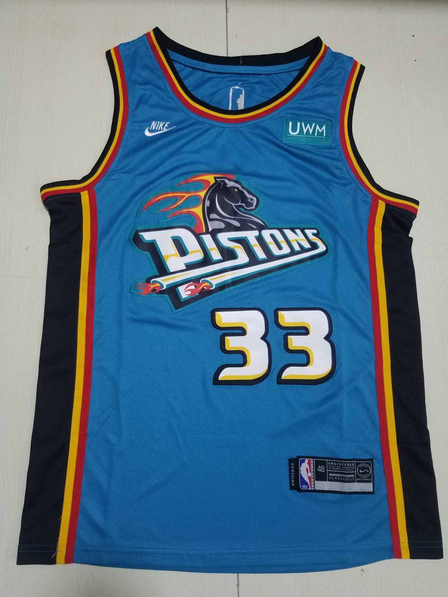 Men Detroit Pistons 313 Shady Blue Nike 2022 NBA Jersey